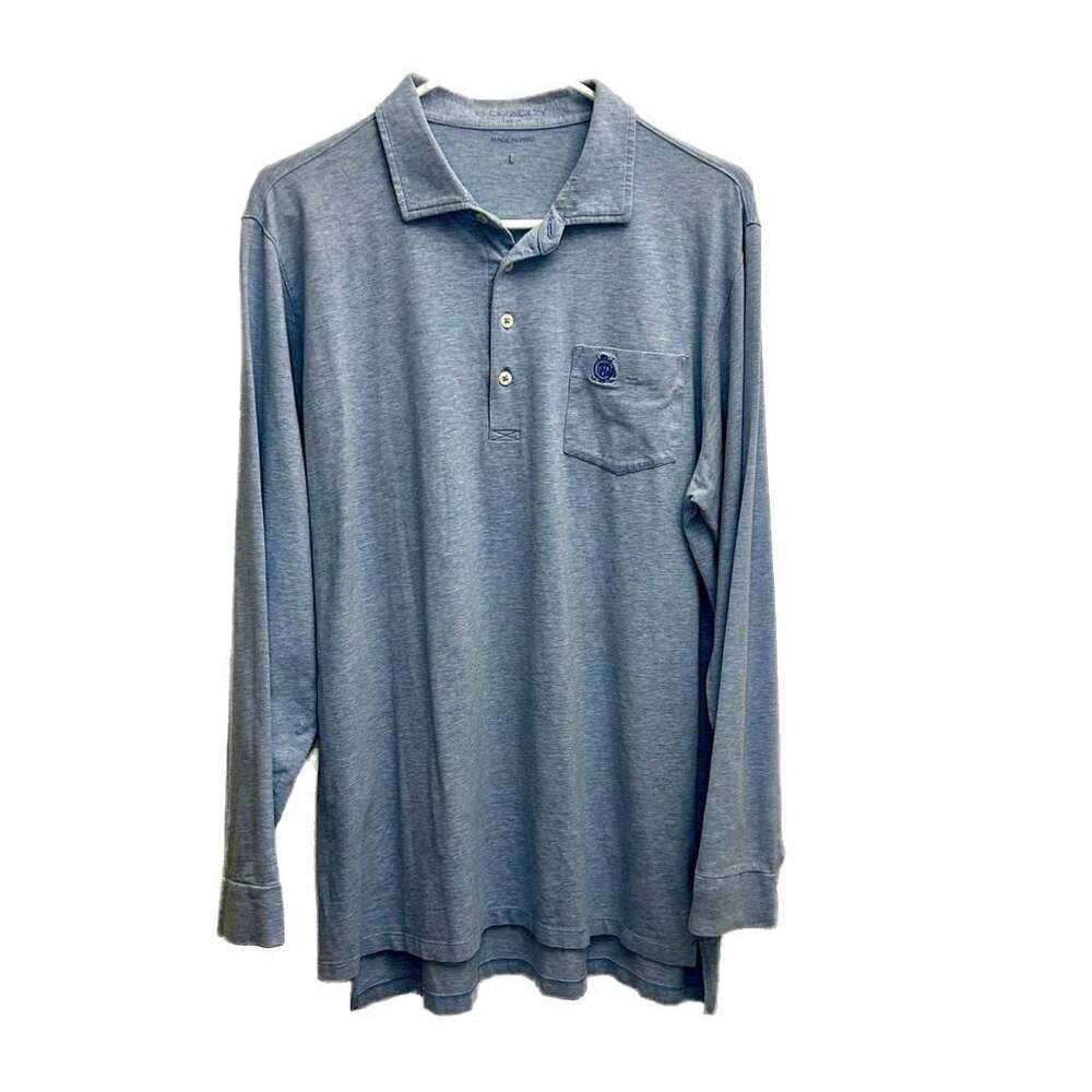 B. Draddy Men's Blue Long Sleeve Crew Neck T-Shirt Large